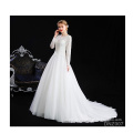 Elegant Long Sleeve Sheath Lace Bridal Gowns latest $100 wedding dresses 2020